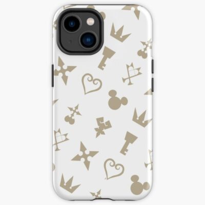 Golden Kingdom Hearts Symbols Iphone Case