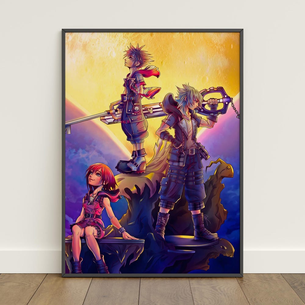 Kingdom Hearts Retro Wall Art
