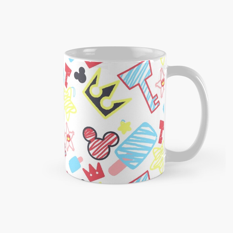 Kingdom Hearts Crayon Style Drawings Mug