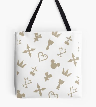 Golden Kingdom Hearts Symbols Tote Bag