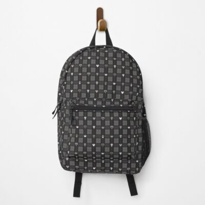 Kingdom Hearts Iii Flannel Pattern Black Backpack