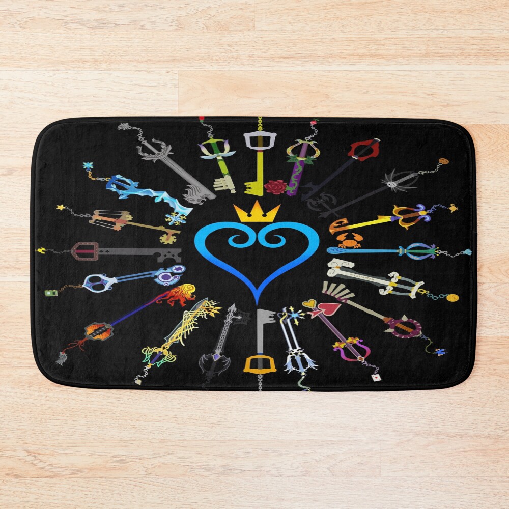 Kingdom Hearts Keyblades Bath Mat