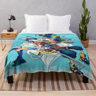 Heart Haato Kingdom Hearts Ii Sora And Kari Throw Blanket