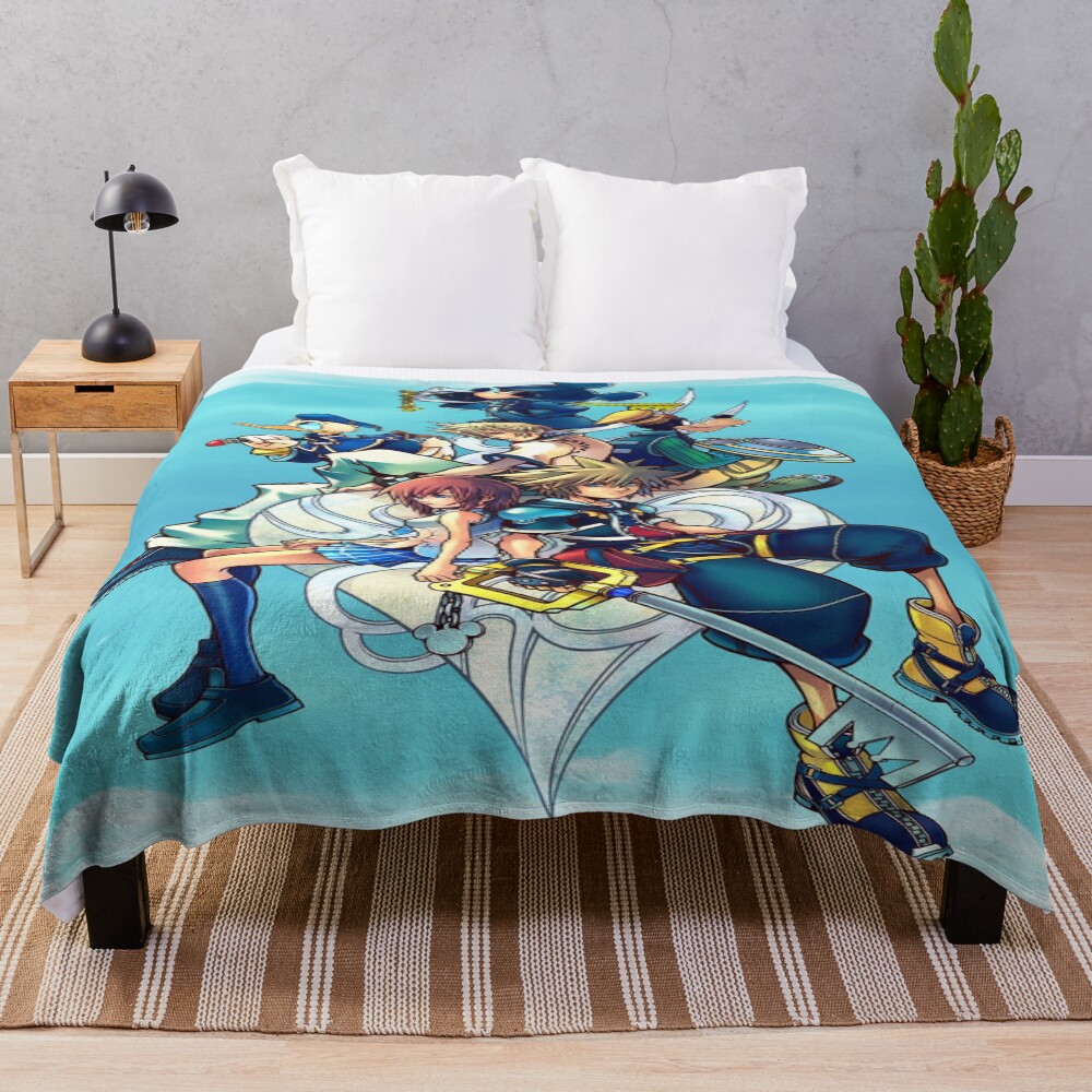 Heart Haato Kingdom Hearts Ii Sora And Kari Throw Blanket