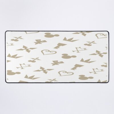 Golden Kingdom Hearts Symbols Mouse Pad