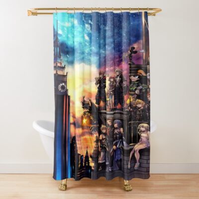 Kingdom Hearts 3 Cover Shower Curtain