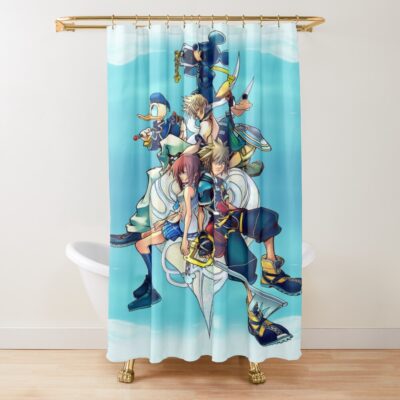 HeartHaato Kingdom Hearts Ii Sora And Kari Shower Curtain