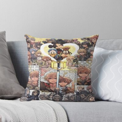 Kingdom Hearts 4 Cover Throw Pillow
