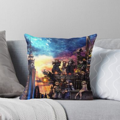 Kingdom Hearts 3 Cover Throw Pillow